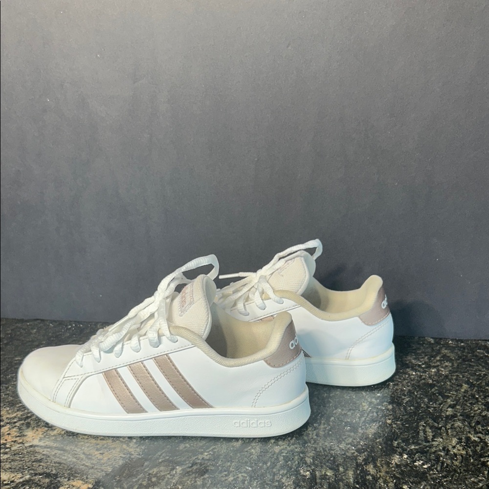 Adidas Women's White and rose gold Sneakers
